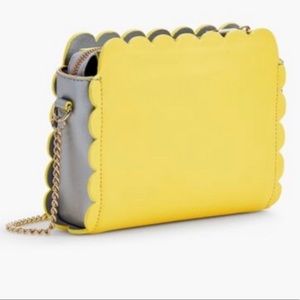 NWT Talbots Plano Scalloped Leather Crossbody Bag